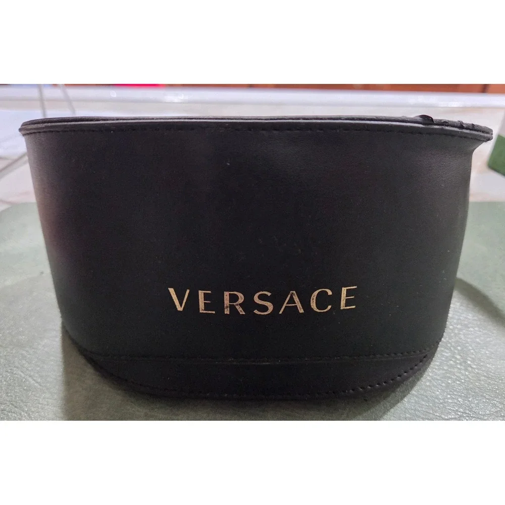 Versace Blue Mirrored Shield Replacement Lens with Medusa Head and Case